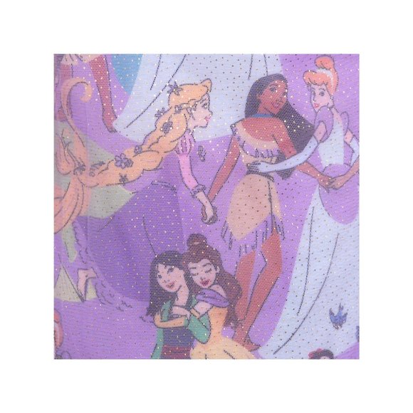 Disney Princess Jersey Knit Nightgown with Glittering Mesh for Girls - Picture 4 of 4